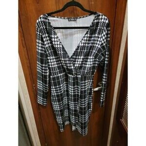 SHEIN Houndstooth Dress Sz 0XL